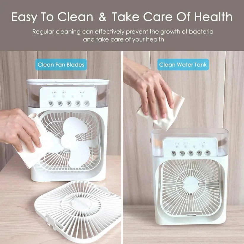 Portable 3 in 1 Air conditioner Fan & Cooler - Instant Cooling for Home, Office & Car