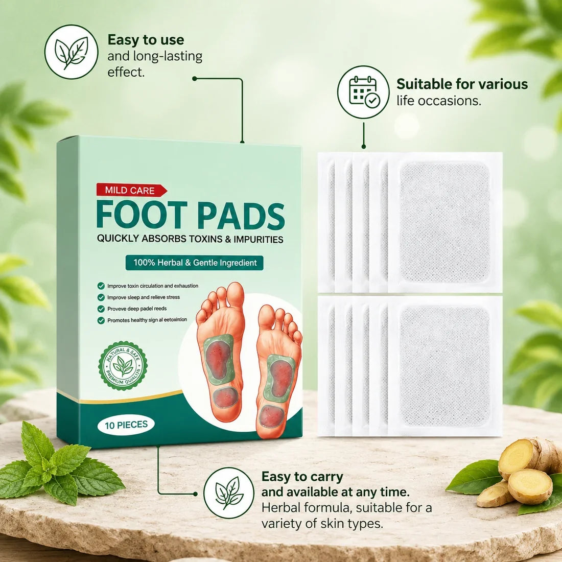Herbal & Gentle Detox Foot Patch🌿🦶(BUY 1 GET 1 FREE)