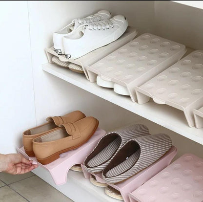 Double Layer Free standing Shoes Slippers Stacker