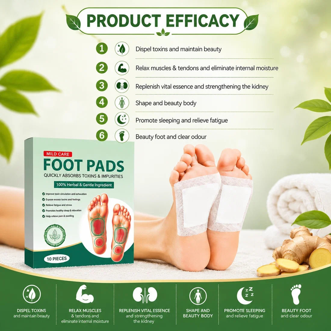 Herbal & Gentle Detox Foot Patch🌿🦶(BUY 1 GET 1 FREE)