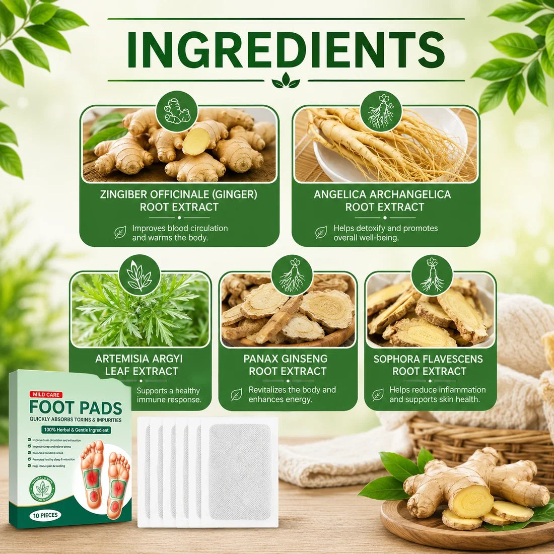 Herbal & Gentle Detox Foot Patch🌿🦶(BUY 1 GET 1 FREE)