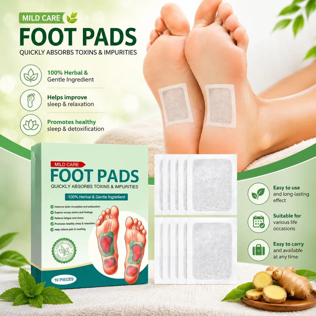 Herbal & Gentle Detox Foot Patch🌿🦶(BUY 1 GET 1 FREE)