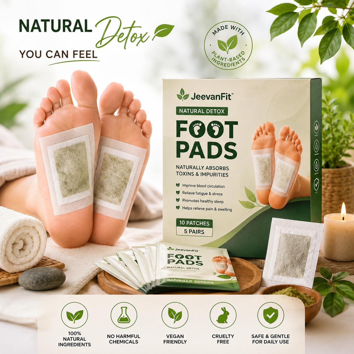 NIGHTORA™ Overnight Foot Patches 🌙 | Buy 1 Get 19 FREE