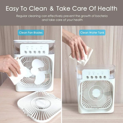 Portable 3 in 1 Air conditioner Fan & Cooler - Instant Cooling for Home, Office & Car