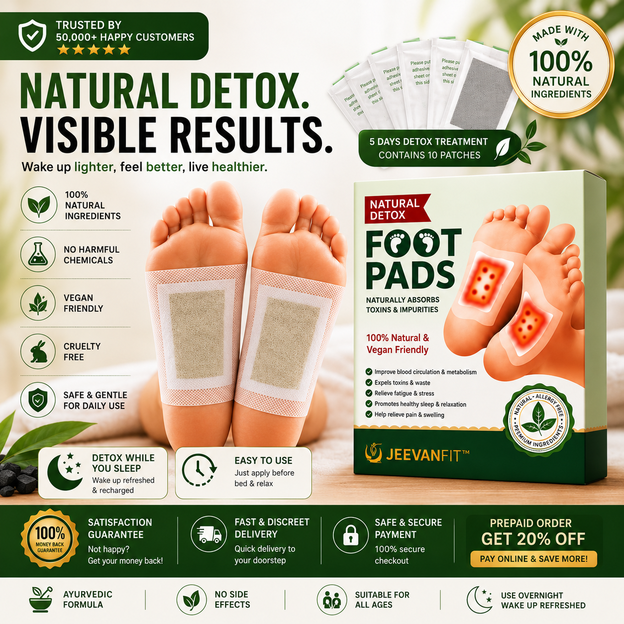Overnight Foot Renewal Patches | Buy 1 Get 1 Free ✨ 🌿