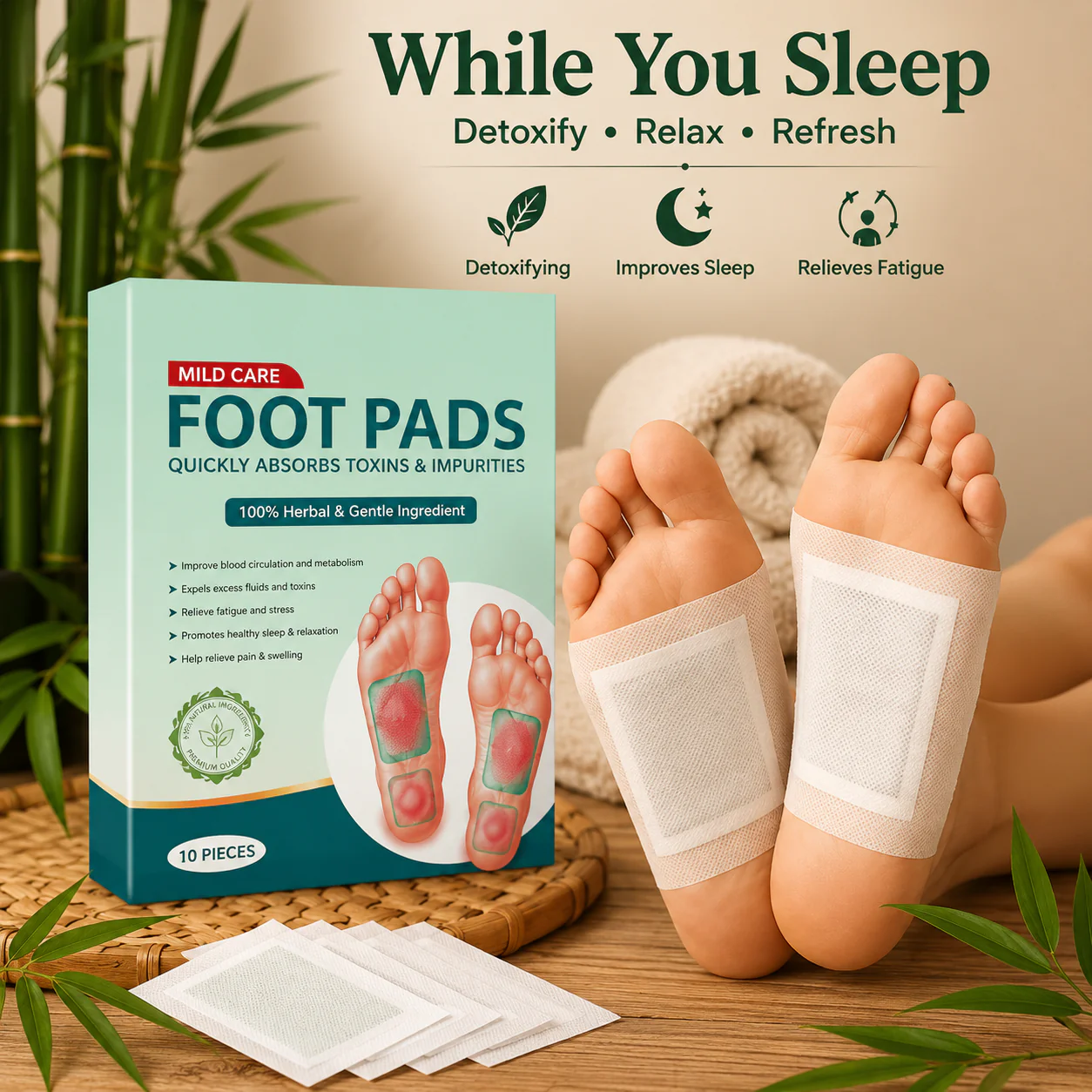 Jeevanfit™ Premium Detox Foot Patches   Buy 1 Get 1 Free ✨