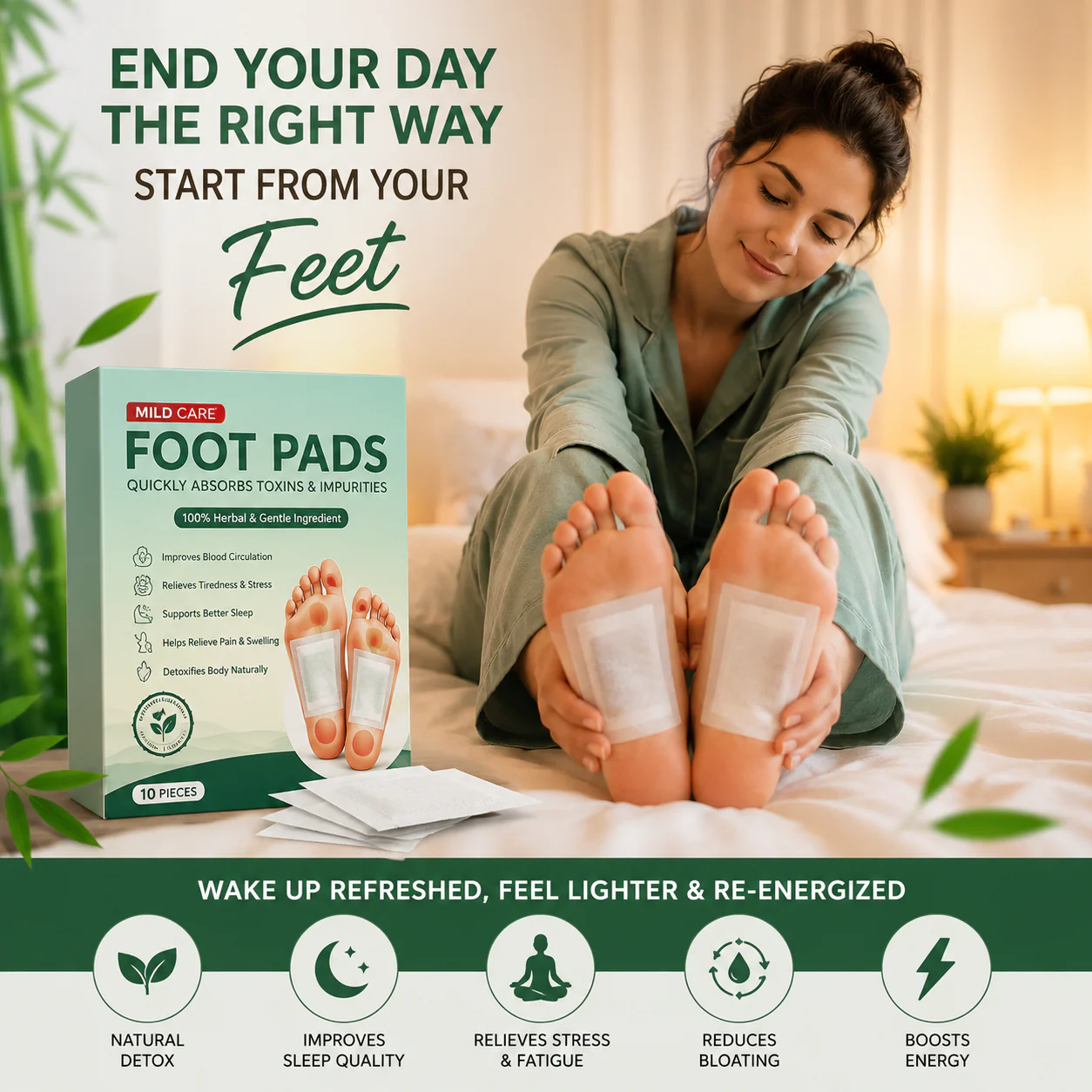 Jeevanfit™ Premium Detox Foot Patches   Buy 1 Get 1 Free ✨