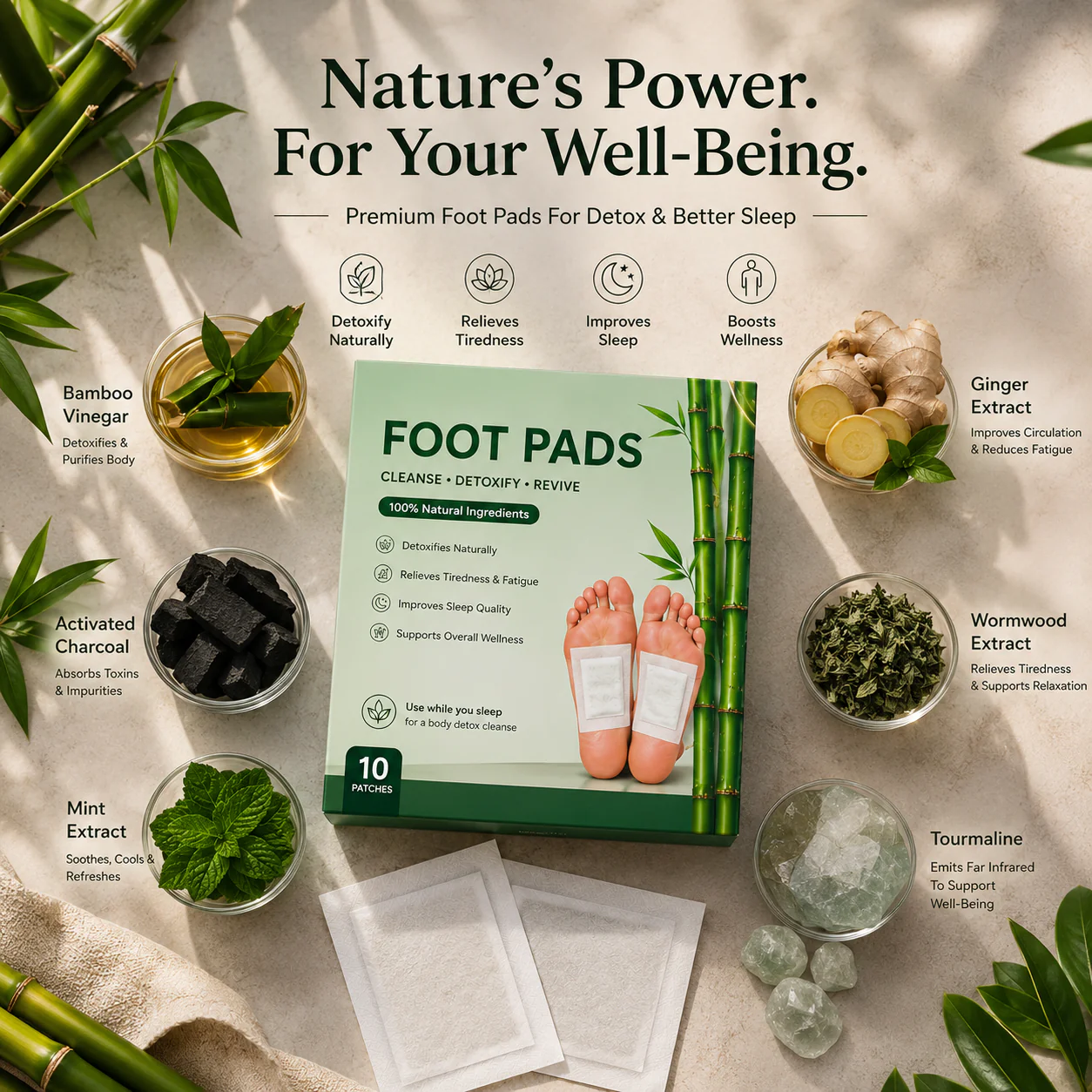 Jeevanfit™ Premium Detox Foot Patches   Buy 1 Get 1 Free ✨